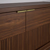 Slatted Wood Credenza